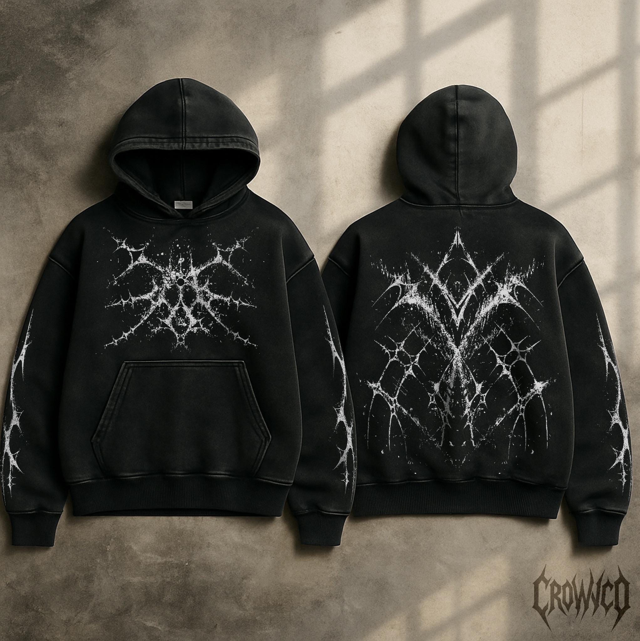 Cybersigilism, Graphic Hoodie, Grunge Style, Band Style Hoodie