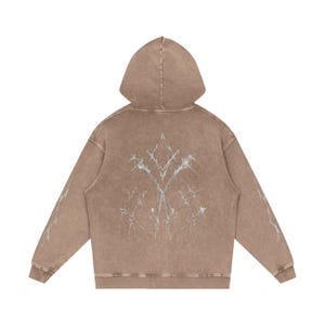 Cybersigilism, Graphic Hoodie, Grunge Style, Band Style Hoodie - Snow Washed Loose Cotton Hoodie Gift For Her image 8