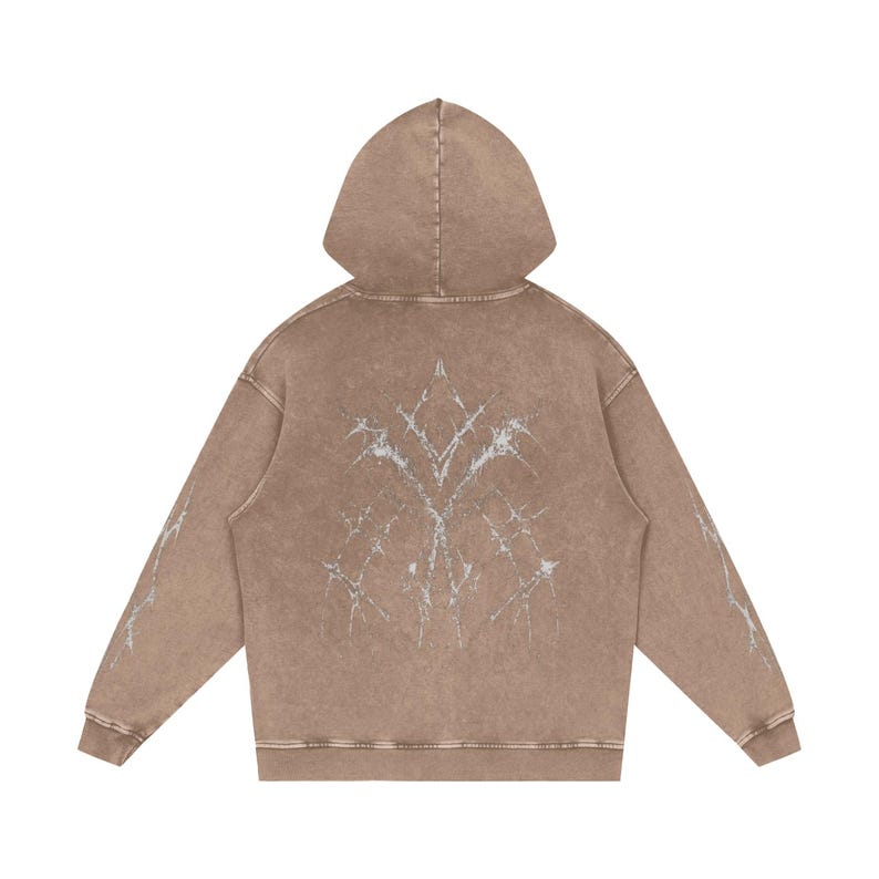 Cybersigilism, Graphic Hoodie, Grunge Style, Band Style Hoodie - Snow Washed Loose Cotton Hoodie Gift For Her image 8