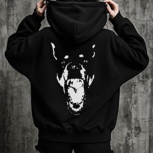 Den här slynan biter!! Frayed enzyme washed fleece hoodie grunge hoodie present till henne