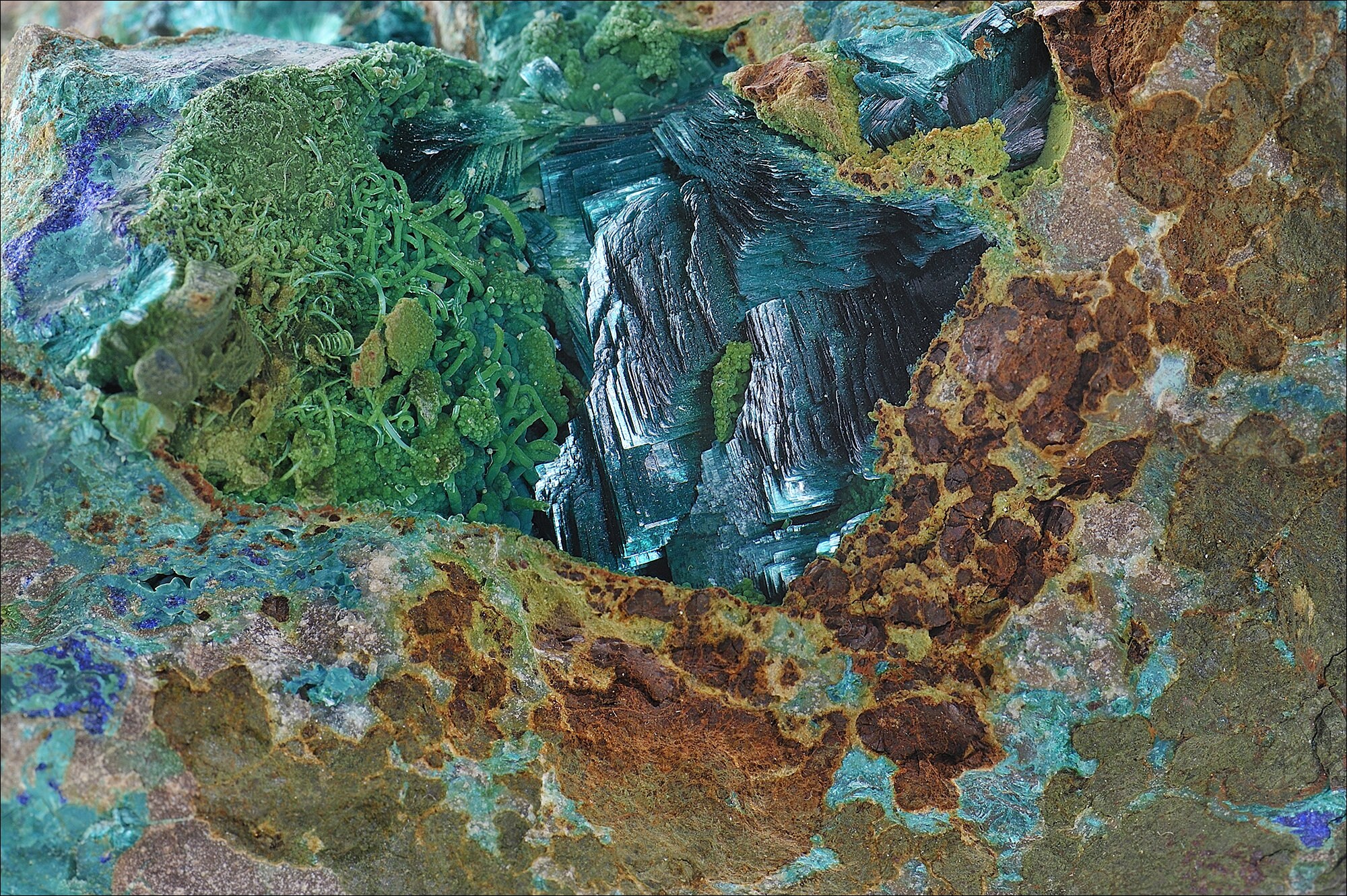 Tyrolite Espagne - Macrophotographie