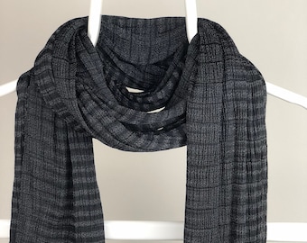Silk Black Shawl, Hand Woven, Turkish Quality, Natural, Matchless, Handmade, Traditional