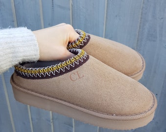 Women's personalised mule closed toe slippers/Dupes/House shoes/Outdoor slippers/Boots/Mothers Day gift/Birthday gift