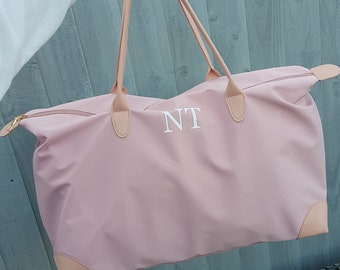 Personalised overnight bag/Weekend bag/Duffle bag/Travel bag/Large bag/Ladies bag/Women's bag/Gifts for her/Pink bag/Tote bag
