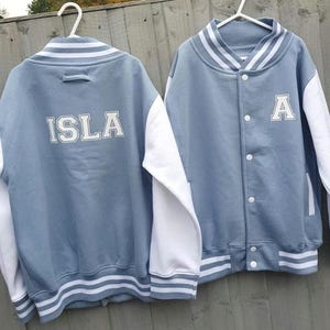 Children&#39;s personalised varsity jacket/Sibling clothing/Sibling jackets/Kids jacket/Initial jacket/Baseball jacket/Boys jacket/Girls jacket