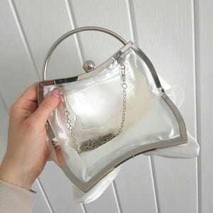 Bride bag/Bride clutch bag/Bridal bag/Hen do bag/Bride to be/Honeymoon bag/Wedding clutch bag/Satin bow bag/Bride gift/Wedding bag image 3