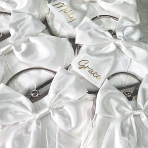 Bride bag/Bride clutch bag/Bridal bag/Hen do bag/Bride to be/Honeymoon bag/Wedding clutch bag/Satin bow bag/Bride gift/Wedding bag image 10