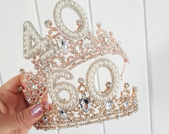 Birthday crown/Birthday tiara/30th crown/21st crown/Birthday headpiece/40th crown/18th tiara/16th crown/16th tiara