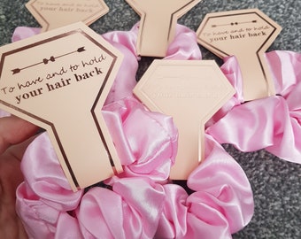Bridesmaids pink hair scrunchie/Hair bobble/Bridal gifts/Bridesmaids boxes/Bridesmaids gifts/Maid of honour gift