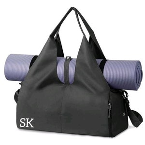 Personalised nylon yoga bag/Pilates bag/Workout exercise bag/Swimming bag/Mother's Day gift/Birthday gift/Gifts for her/Gym/Sports bag