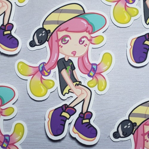 Splatoon 3 Harmony Vinyl and Holographic Stickers Etsy