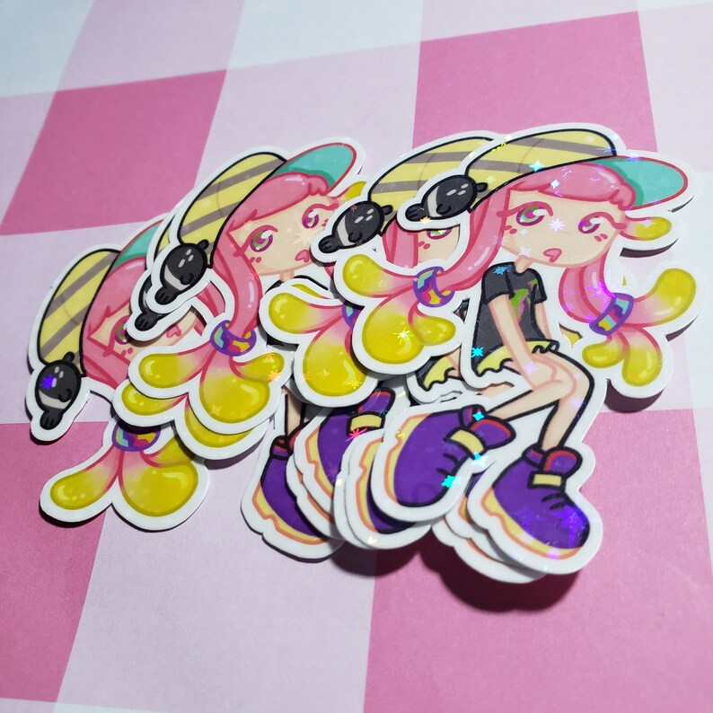 Splatoon 3 Harmony Vinyl and Holographic Stickers Etsy