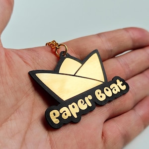 Paper Boat Keychain | Vtuber Sameko Saba | Anime | Kawaii Gifts for Friends