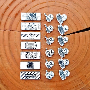 Gundam TCG Tokens | Attack, Damage, Hit Point & Ability Tokens | Board Game Markers Accessories for Mecha, Sci-Fi Tabletop Play | Gift for
