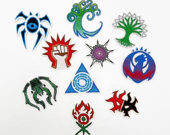 Toppe ricamate MTG Guild Premium - Simboli della gilda di Magic the Gathering / Fazioni di Ravnica / Termoadesive o adesive / Regalo per