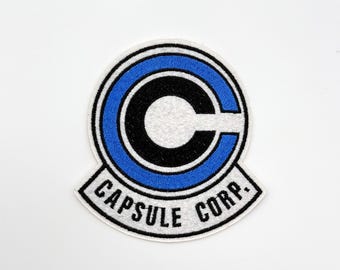 Toppa ricamata Capsule Corp – Toppa con logo anime Dragon Ball / Attrezzatura da nerd fantascientifica / Termoadesiva o adesiva / Costume da cosplay / Il regalo migliore per