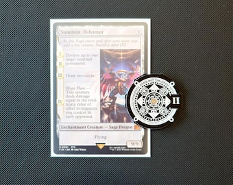 Contatore Saga di Magic the Gathering (MTG) / Display magnetico con numeri romani I-VI / Quadrante di tracciamento / Spinner / Accessorio TCG / Regalo per