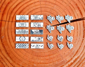 Segnalini Gundam Zeon TCG / Segnalini attacco, danno, punti ferita e abilità / Segnalini per giochi da tavolo, accessori per giochi da tavolo Mecha e fantascientifici / Regalo