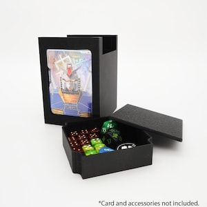 Premium Trading Card Game Deck Box | Magnetic Lid Storage for Counters, Dice & Tokens | TCG Storage Case | Multiuse Container Organizer Gift