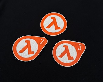 Toppa ricamata Half-Life da stirare o applicare con adesivo / Toppa per giocatori di giochi per PC / Costume da cosplay, giacca, laptop, decorativo / Il regalo migliore per