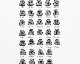 Toppe ricamate con rune di Diablo II – da stirare o applicare sul retro con adesivo / Rune di giochi retrò per PC / Collezione di toppe per giocatori / Regalo per