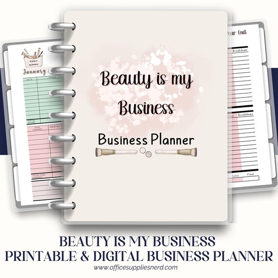 Beauty Is My Business Direct Sales Planner, Small Business Planner, Content Planner, Business Expense Tracker, Small Business Daily Planner