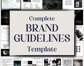 Nightshade Professional Brand Richtlinien Vorlage für Canva | Brand Style Guide | Marken Handbuch | Richtlinien zur Markenidentität - Canva Vorlage