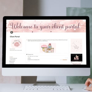 Blush kundportal, Notion-mall, projektledningsmall, Notion-instrumentpanel, klientintroduktion, Notion-projektledningsmall