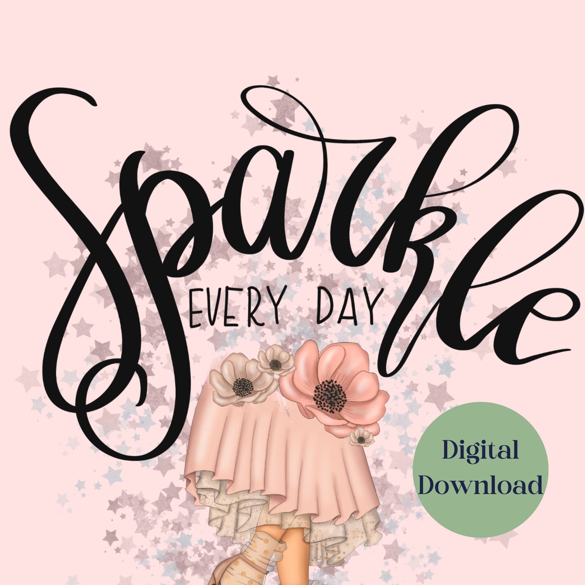 Sparkle Every Day Planner Covers Printable Dashboard Etsy