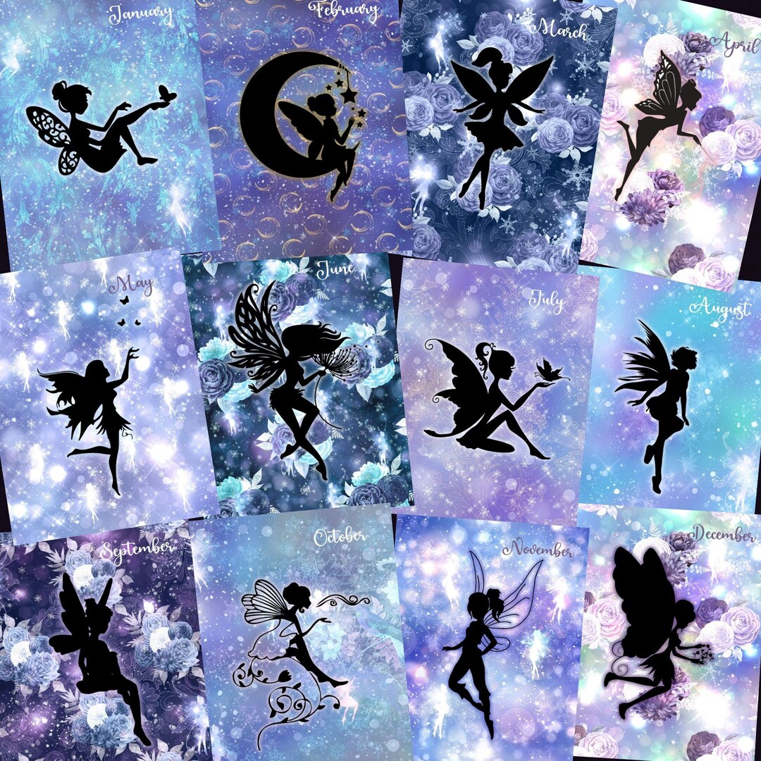 Fairies Printable Planner Dividers Monthly Dividers - Etsy