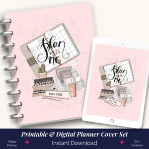 Boss Babe Planner Covers, Printable Cover Pages, Printable Notebook Cover, Journal Cover, Digital Planner Cover, Printable Planners