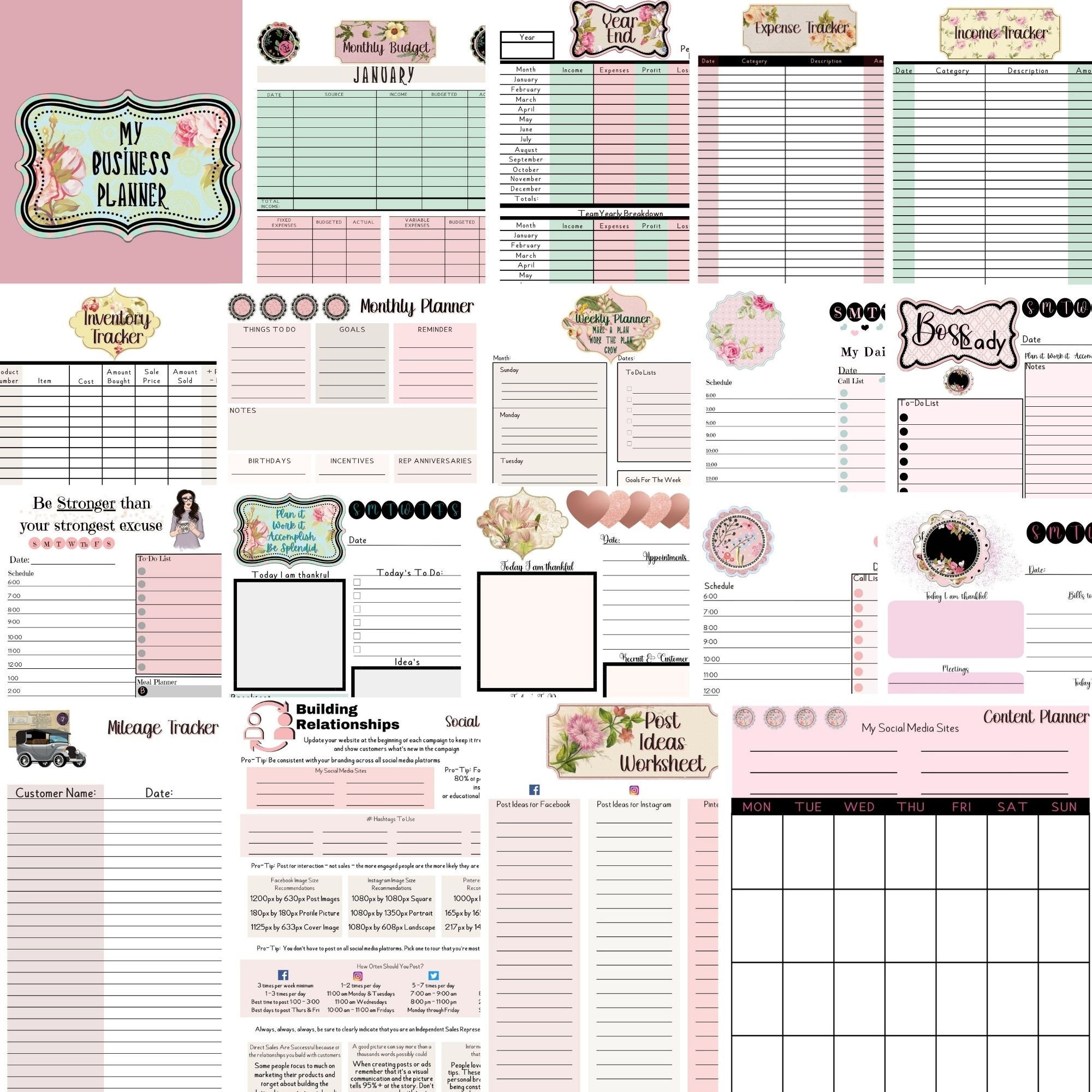 My Business Direct Sales Printable Yearly Business Planner - Etsy