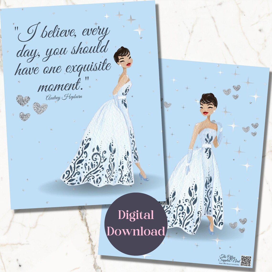 Vintage Hollywood Audrey Hepburn Printable Planner Cover - Etsy