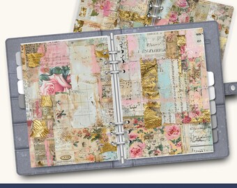 12 Rose Collage Printable & Digital Dividers, Monthly Dividers, Printable Cover Pages, Monthly Covers,  Monthly Dashboards, Digital Planner