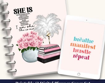 Sie ist ich, Planer Cover, druckbare Deckblätter, druckbare Planer Cover, Journal Cover, druckbare Notebook Cover, digitaler Planer Cover