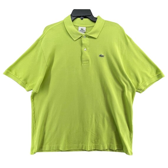 Lacoste Vintage Y2K Polo Mens 4X Lime 