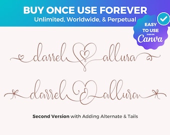 Darrel Allura フォント、Canva フォント、ウェディング フォント、テイルズ フォント、バレンタイン フォント、ハート フォント、アンパサンド フォント、ビューティー フォント、ロマンチック フォント、フォント