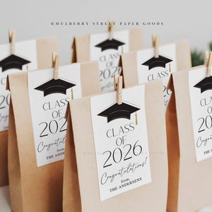 Editable Class of 2026 Graduation Gift Tag Printable Personalized Grad ...