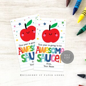 Printable Back to School Gift Tags Canva Template Digital Download ...