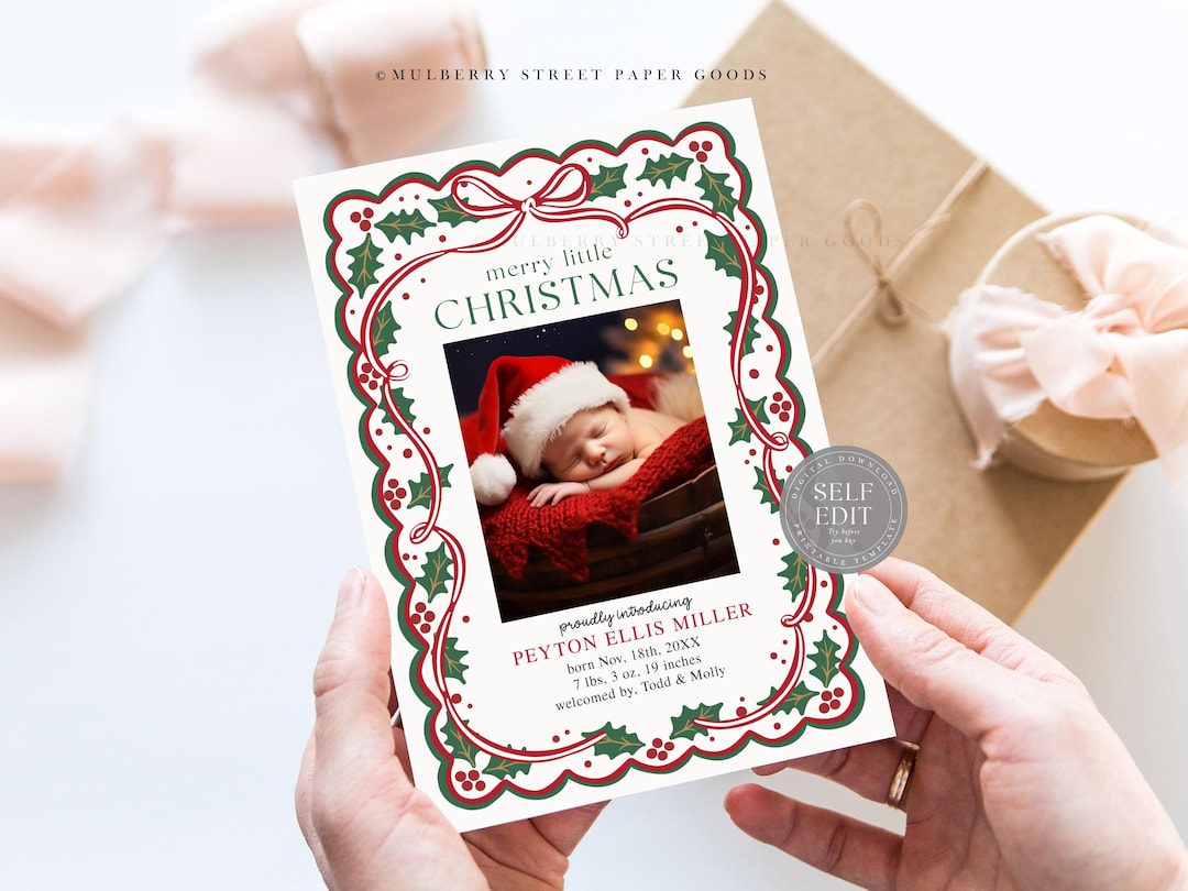 Editable Christmas Card Printable Digital Download Coquette Bow Red ...