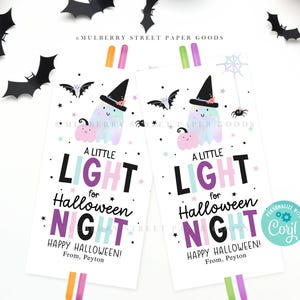 Knicklicht Halloween druckbare Licht für Halloween Nacht Tag Halloween Party Gunst Sofort Download Nicht-Süßigkeiten Klassenzimmer Halloween Geschenk Corjl