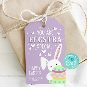 You are Eggstra Special Easter Gift Tag, Instant Download Easter Basket Tag, Printable Happy Easter Tag, Classroom Teacher Favor Gift Tag