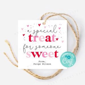 Speciale traktatie voor iemand Lief Valentijnskaart Afdrukbaar Valentijnsdaglabel Kinderen klas Valentijn Leraar Medewerker Valentine Corjl