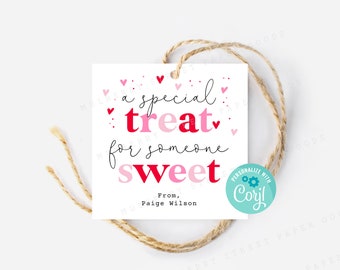 Special Treat For Someone Sweet Valentine Card Printable Valentine&#39;s Day Tag Kids Classroom Valentine Teacher Employee Valentine Corjl