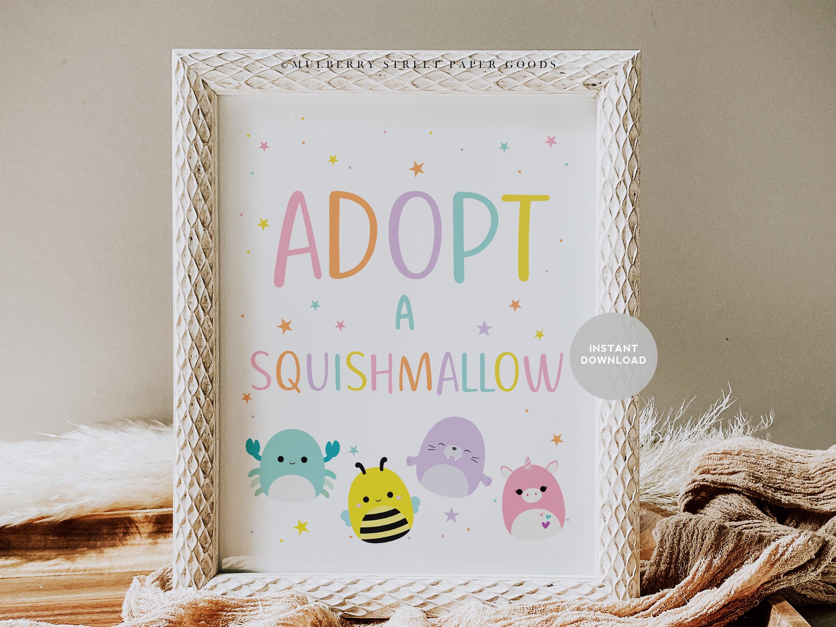 Instant Download Adopt A Squish Table Sign Printable Plush Toy Editable ...