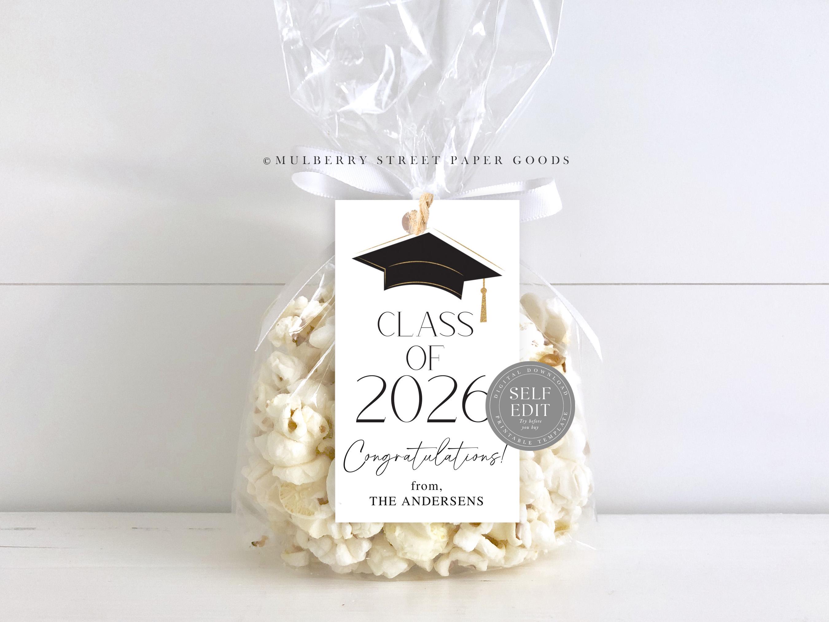 Editable Class of 2026 Graduation Gift Tag Printable Personalized Grad ...