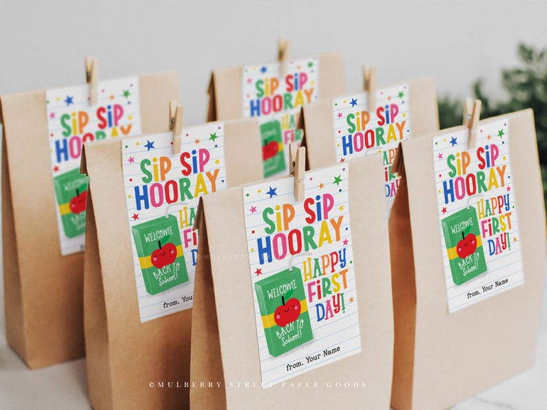 Printable Back to School Gift Tag Canva Template Digital Download Cute ...