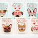 Instant Download Puppy Printable Valentine's Day Cards, Editable Classroom Valentine Cards, Dog Valentine Cards, Editable with Corjl