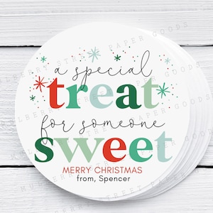 Süßer Weihnachtsgeschenkanhänger oder -etikett, druckbarer Weihnachtssüßigkeit-Geschenkanhänger, Feiertags-Weihnachtsanhänger, bearbeiten mit Corjl