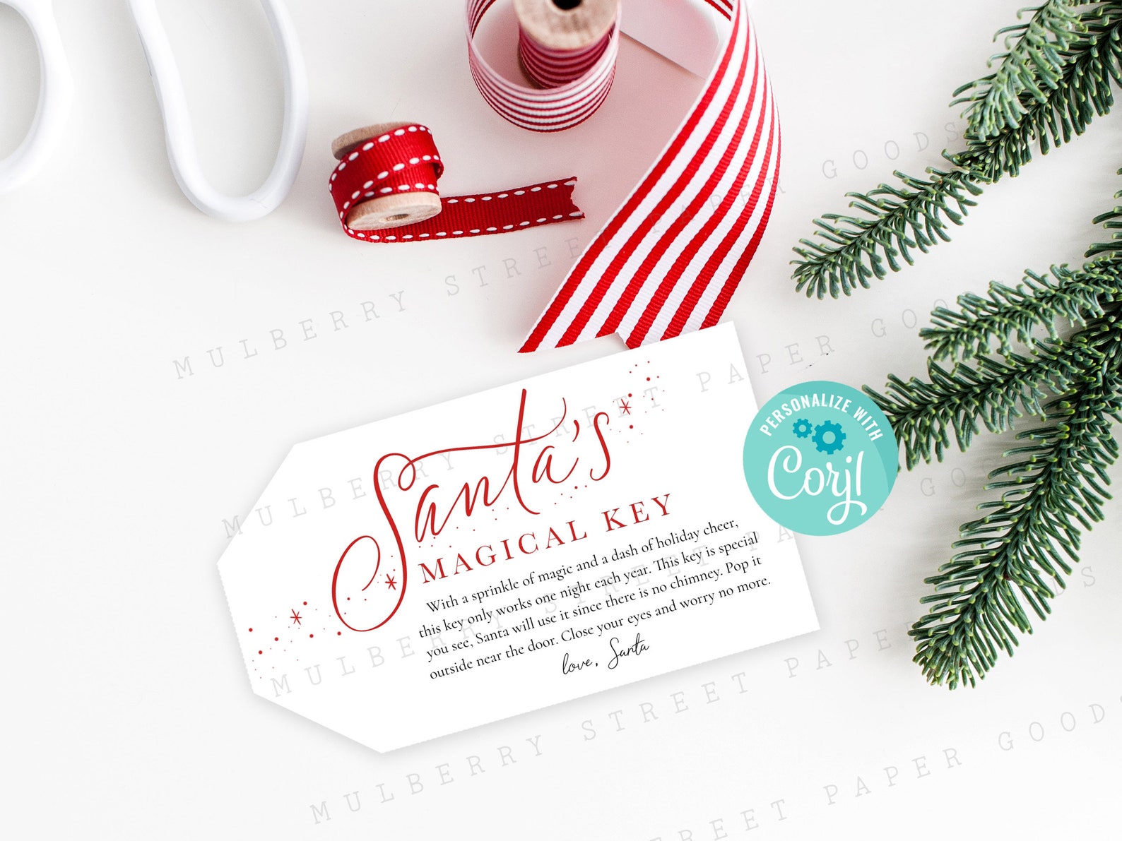 Printable Santa's Magical Key Tag Instant Download - Etsy